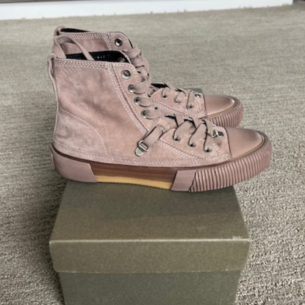 All Saints Women's Elena Bracket High Top Sneakers in Perfect Condition